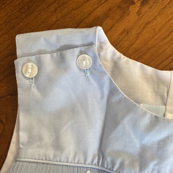 Petit bébé 18mo BABY BLUE EASTER SPECIAL OCCASION ROMPER PETIT BEBE HAND SMOCKED - Picture 3 of 7